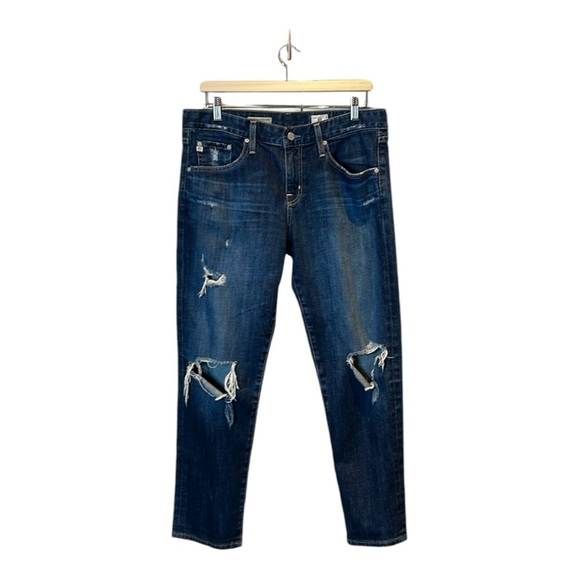AG The Ex-Boyfriend Slim Slouchy Slim Distressed Jeans Women’s Size 30 - Picture 1 of 14